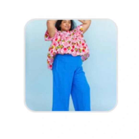 Nettle Studios Mid Easy Pant in Cobalt Linen Large Regular Length - Picture 6 of 13